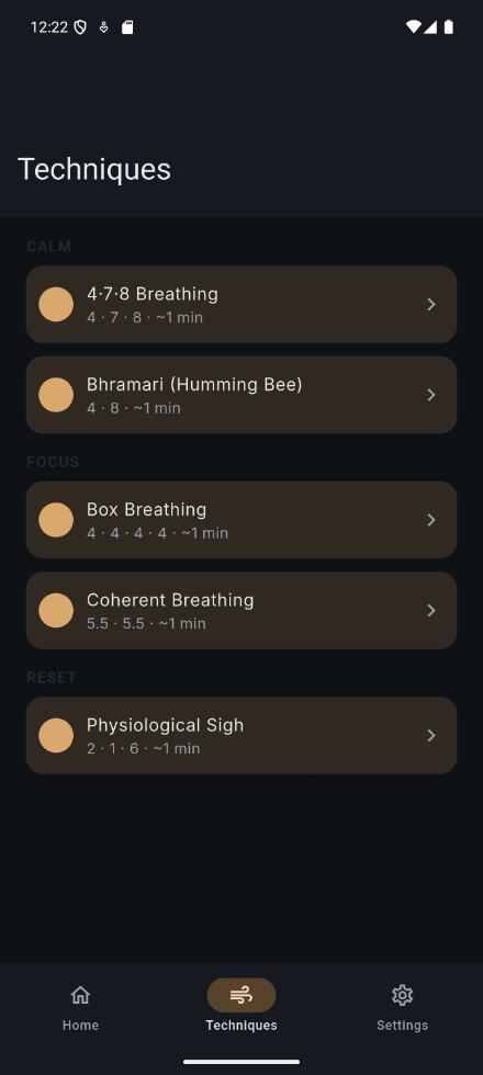 Breathe — Techniques